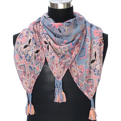 Shawl Hoopla blue pink Shawl Hoopla blue pink