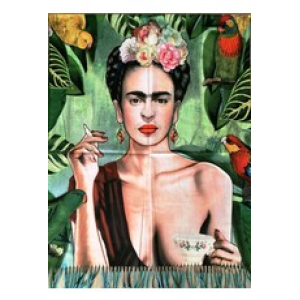 Shawl Frida Kahlo vogels 2097