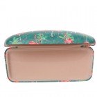 (Zonne)bril etui flamingo donker groen